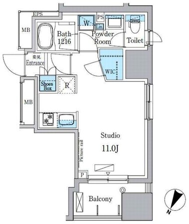 パークアクシス小伝馬町の物件間取画像
